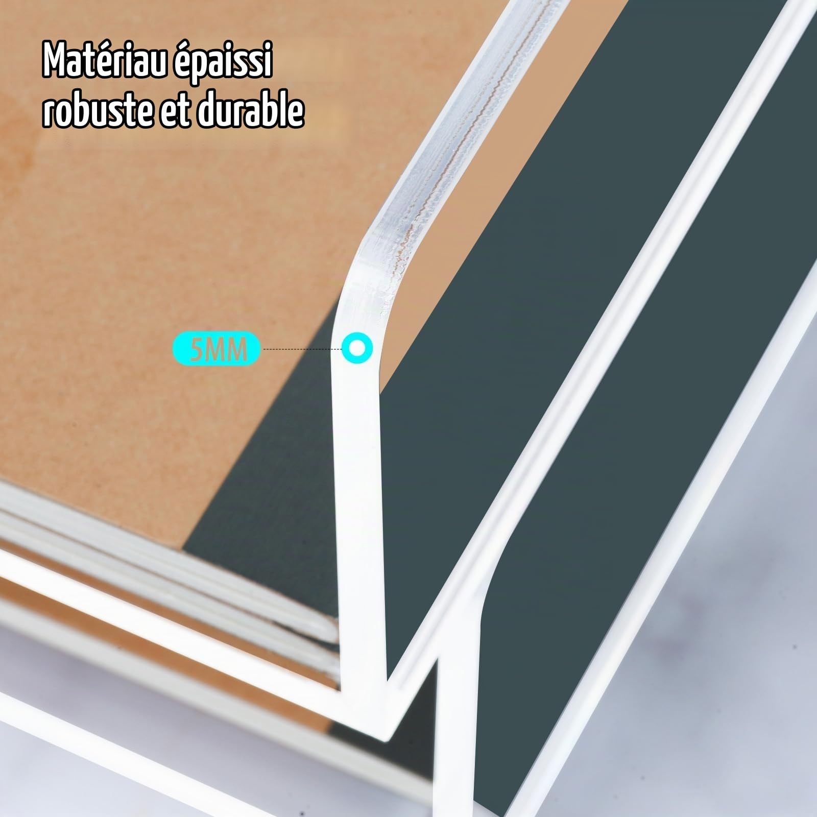 4 Couches Organisateur de classement de fichiers, Acrylique Organiseur de Bureau Transparent, Rangement Stable, Corbeille à courrier empilable, pour Le Bureau, l'école, la Maison.