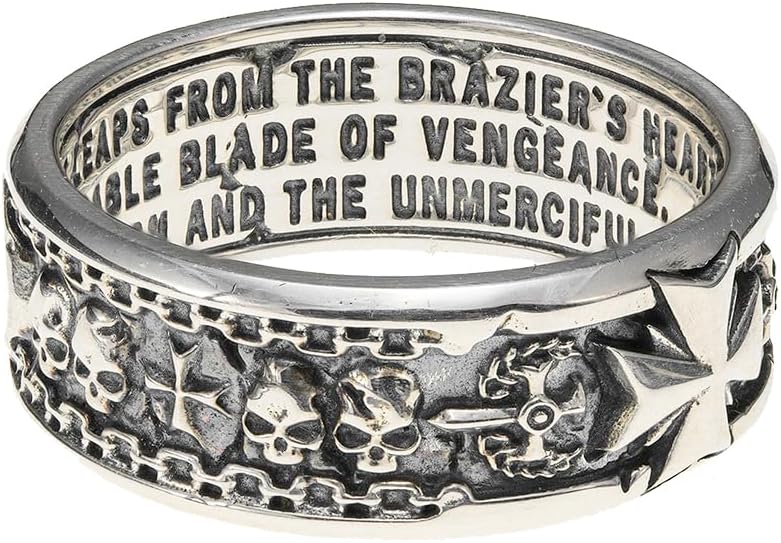 Starforged Compatible with Warhammer 40k Black templars Crusader's Ring[Sterling Silver/Gold Plated] 1 PC