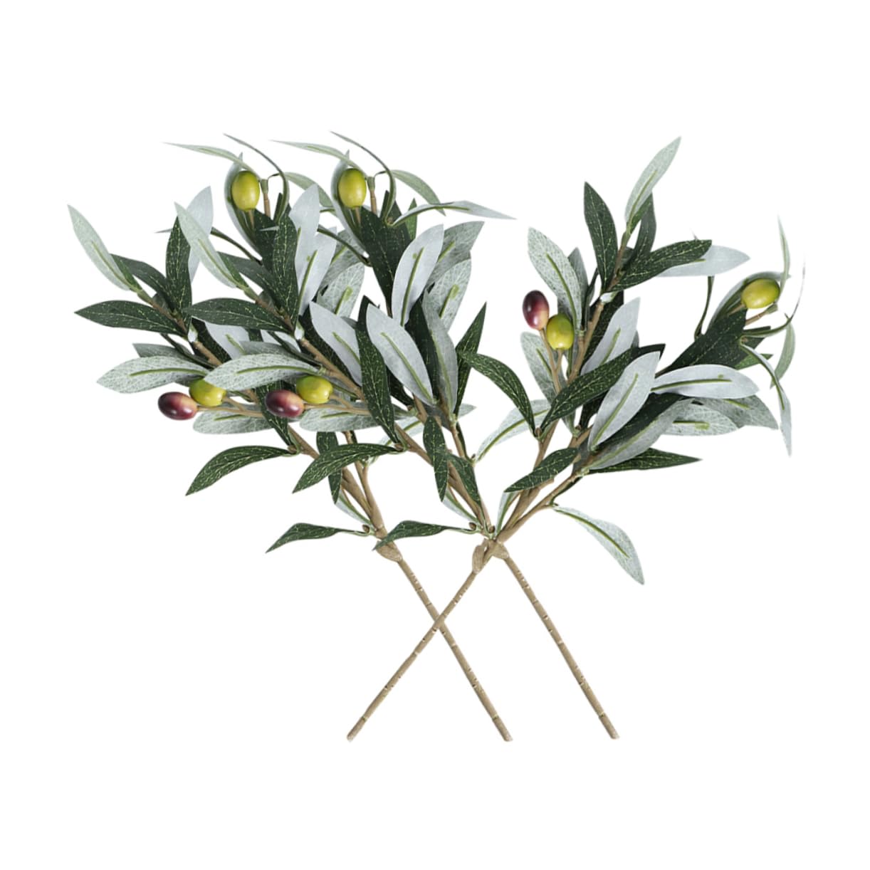 Garneck 4 Set Eleganti Rami Di Ulivo Artificiali Rami Di Ulivo Rami Di Albero Finti Per Casa Ufficio 3 Pezzi * 4