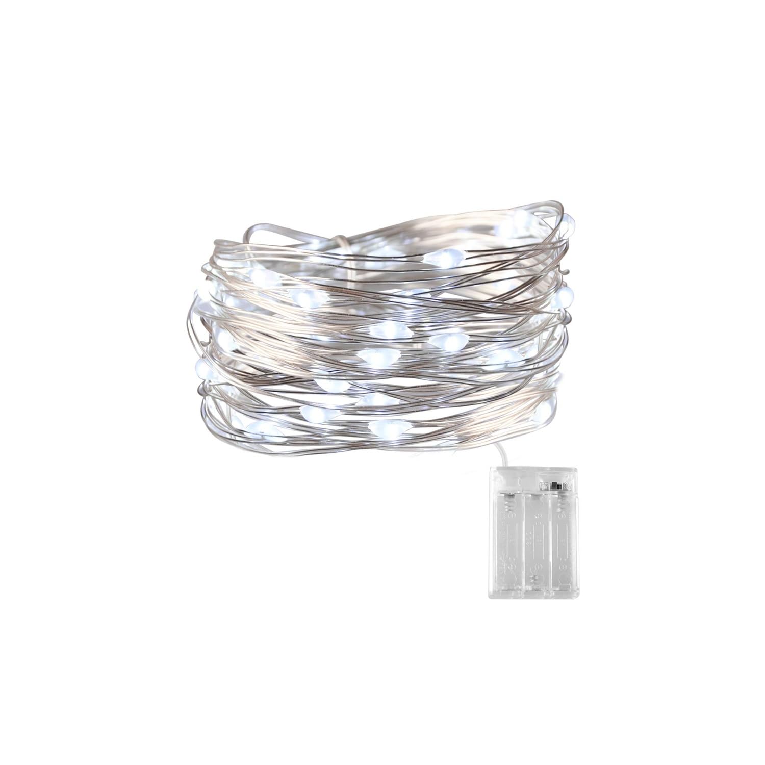 Brightium LED Copper Wire String Lights, 3AA Battery, 5 Meters, Cool White, Ideal for Decoration and Atmosphere.