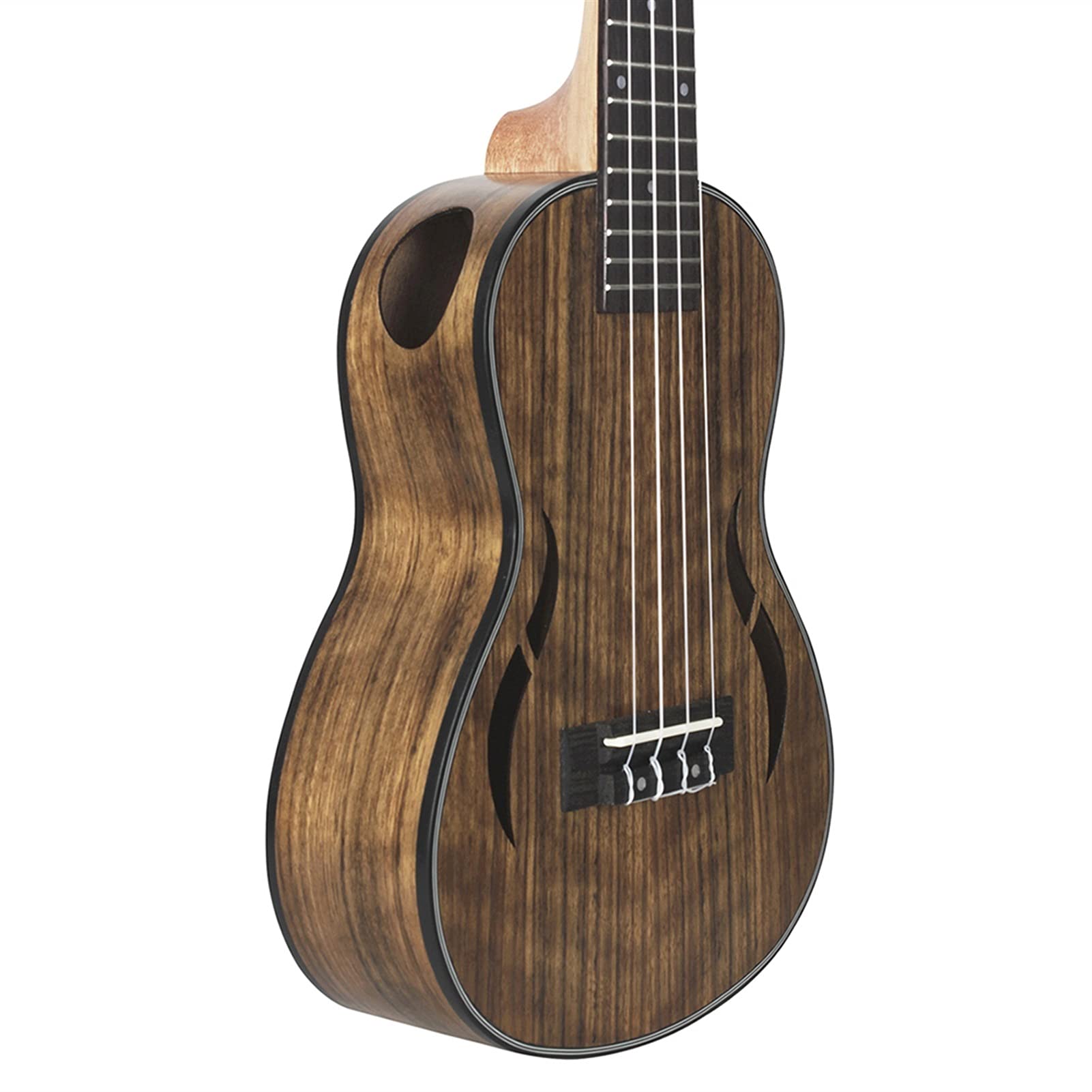Ukulele koncertowe Początkujący Ukulele 21/24/ 26 Calowy Akustyczny TENOR Ukulele Saxophone Walnut Drewno Nylon Strings Zamknij Typ Tuning Pegs Sting Instrument (Size : 21 inches)