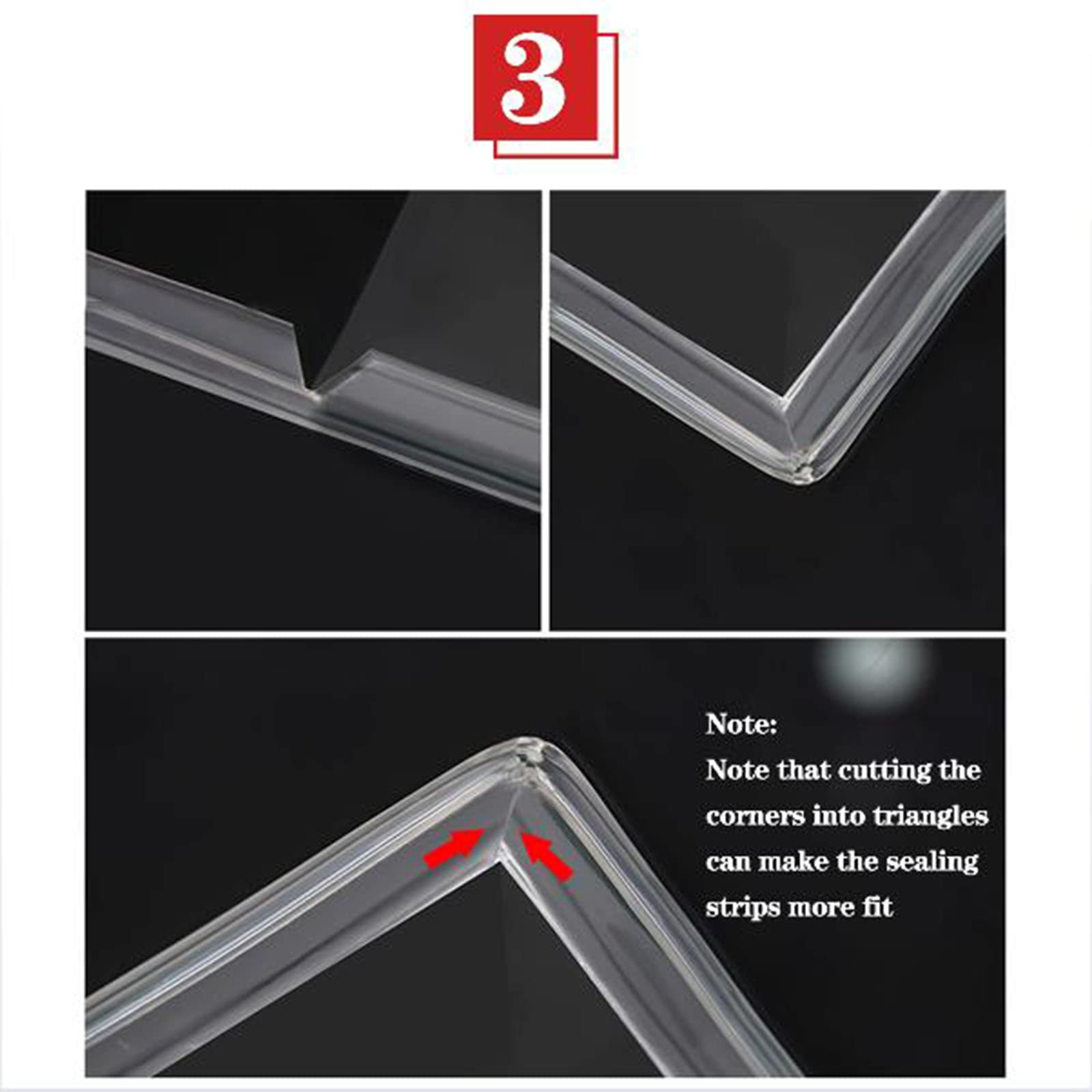 Striscia protettiva trasparente per bordi, canale a U in plastica, guarnizione in gomma trasparente, 1 metro di lunghezza, una varietà di specifiche disponibili 39 x 15 mm