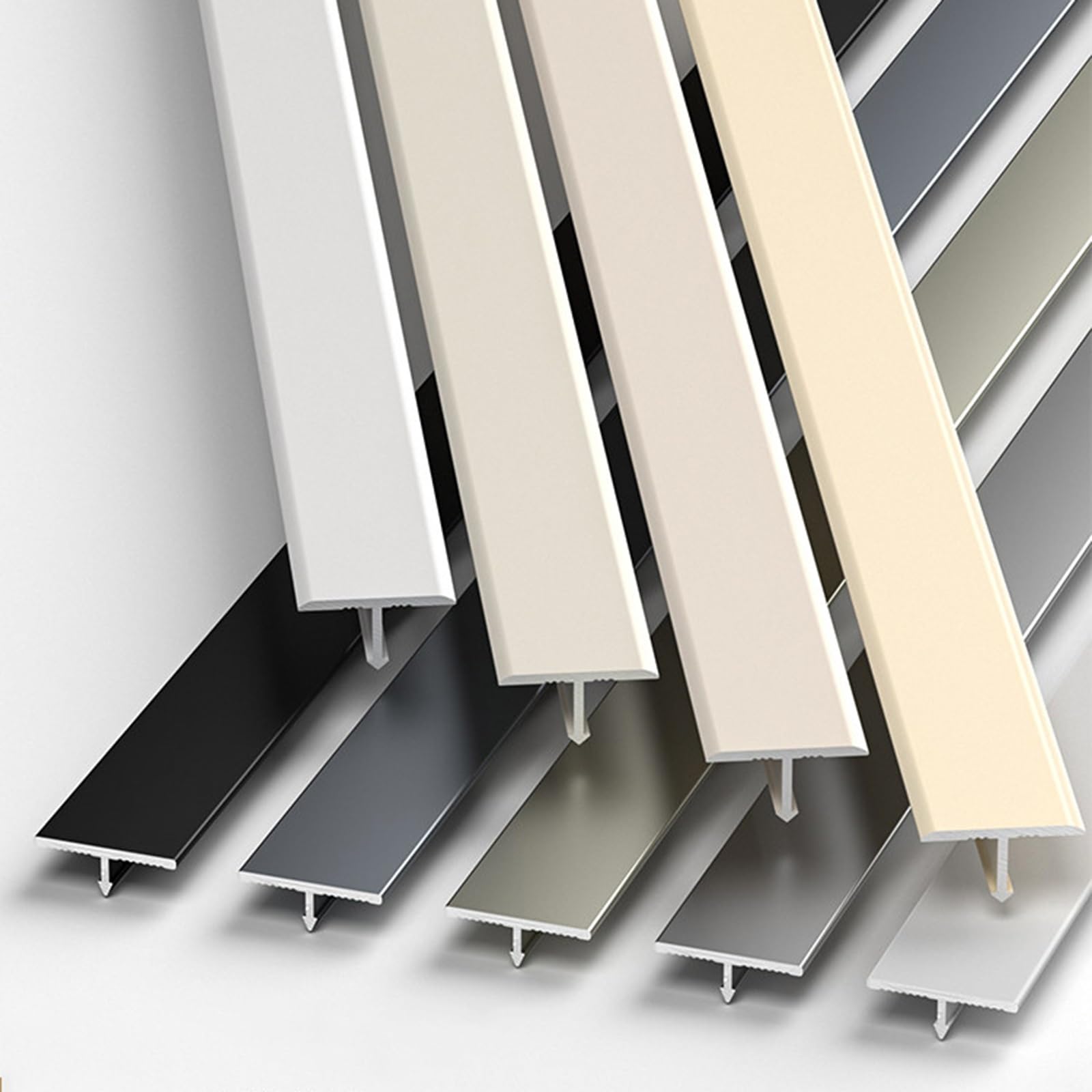 Profilo Di Transizione A Forma Di T In Alluminio – Rivestimenti Per Pavimenti Per Porte, Laminato E Coprifessure | Pronto Per Il Fai Da Te(Gray,3 * 300cm)
