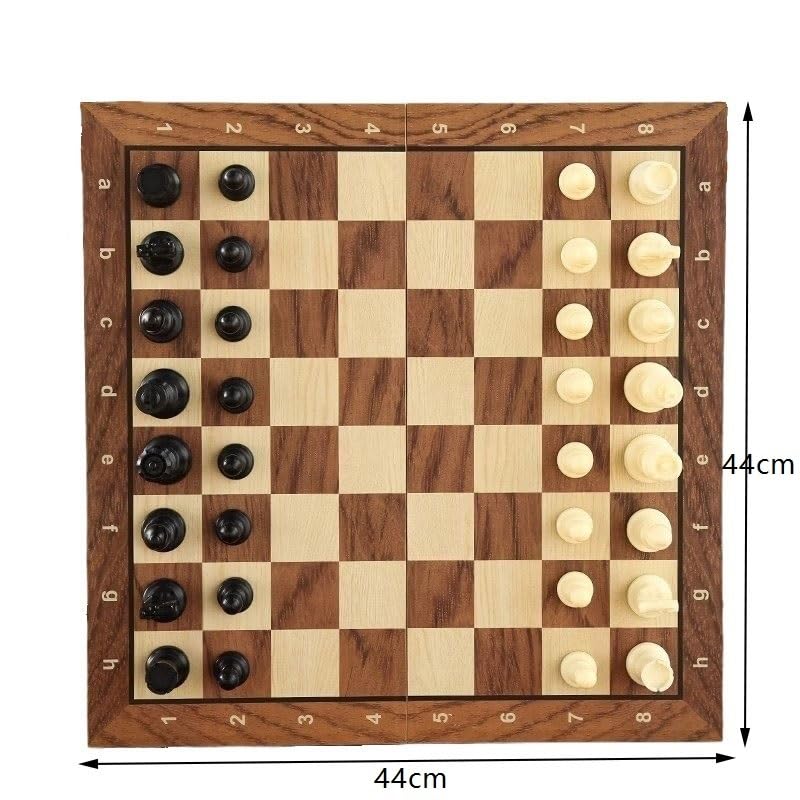 echiquier Échiquier Pliable en Bois, Portable et de Voyage, idéal for Les débutants, idéal for l'école, Le Bureau, Les activités de décoration, Les Tournois d'échecs echecs Jeu(44 * 44cm)