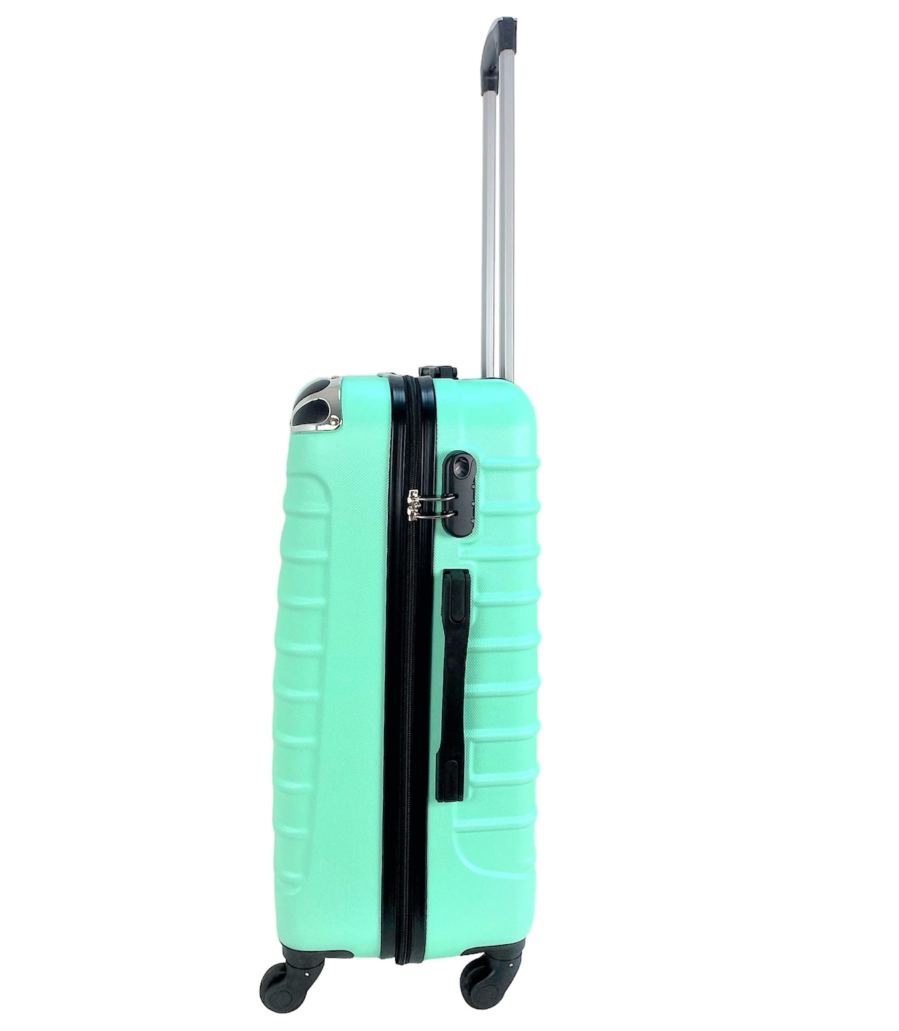 ded Maleta Grande Equipaje para Viajar en avión de Bodega 4 Ruedas giratorias 360º Color Verde Agua 75x45x28cm