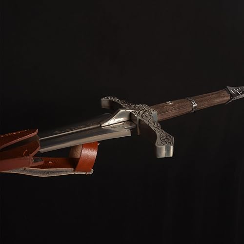 Miniatura 5 de The Game ER Sword Series: Espadas de Caballero y Espadas Gigantes de Acero Inoxidable Metálico, Vaina de Cuero