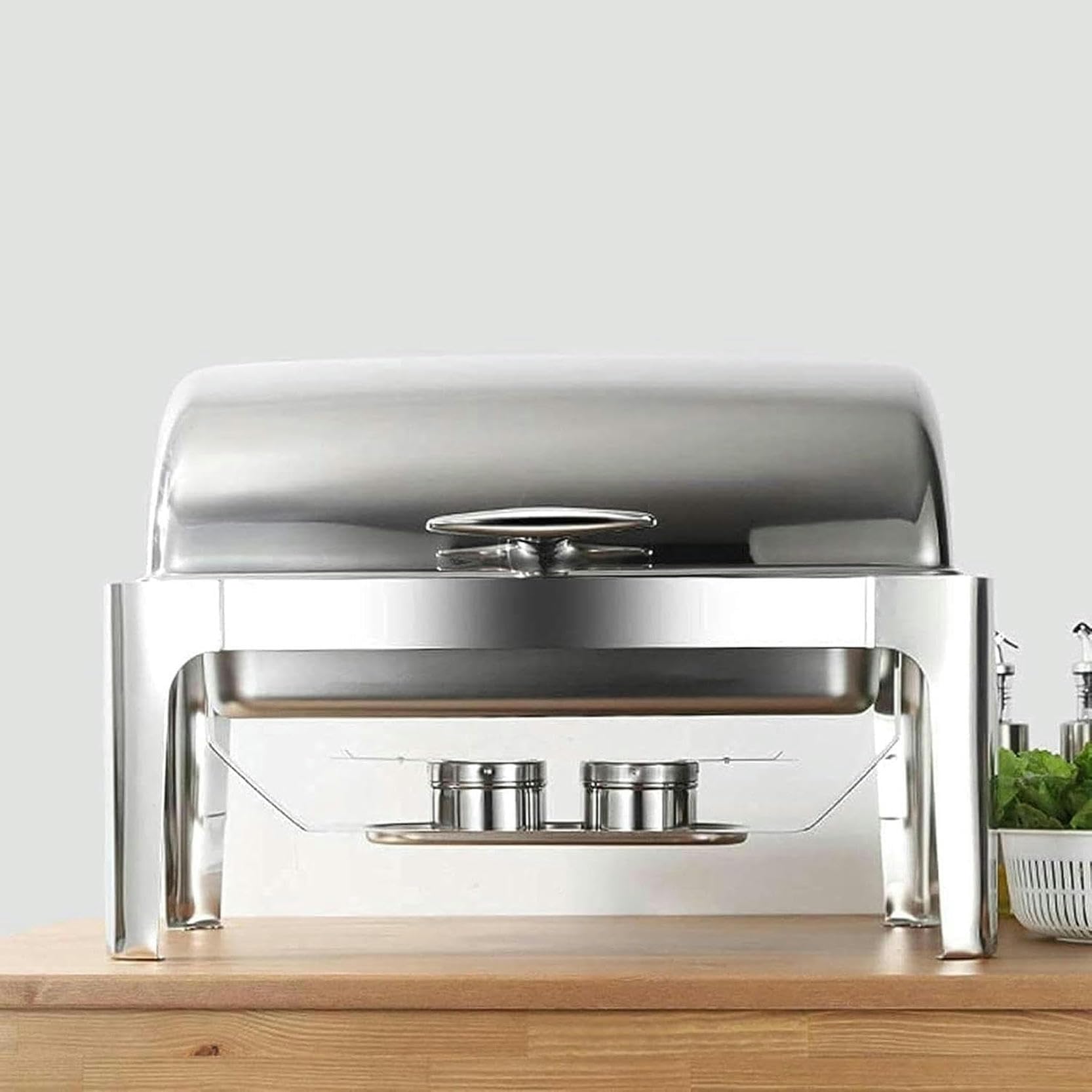Calentador de Alimentos, Juego de Calentador de Alimentos, Calentador de Alimentos de Acero Inoxidable de 9 litros para Buffet, Juego Profesional de Calentador de a,