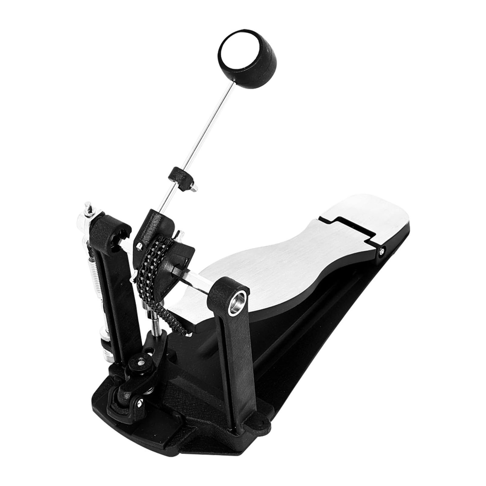 Pedale per grancassa con doppio controllo stabile antiscivolo Pad Metallo Drum Pedal per batteria acustica elettronica