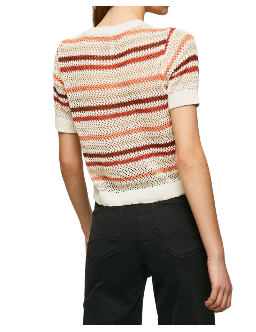 Pepe Jeans Chaqueta punto Frances, manga corta con cierre frontal de botones. Multicolor