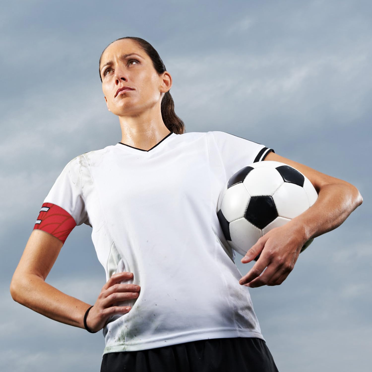 Klassische C Kapitänsbinde für Fußball, Unisex Kapitäns Armband Einstellbar Kapitänsbänder Elastisch Kinder & Erwachsene Armbinde Sportmannschaften Zubehör