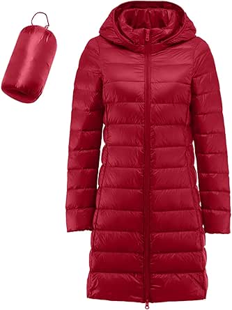 Women Hood Winter Jacket Cropped Packable Quilted Zip Up Down Jacket Coat Plus Size Jackets Women (Black, M