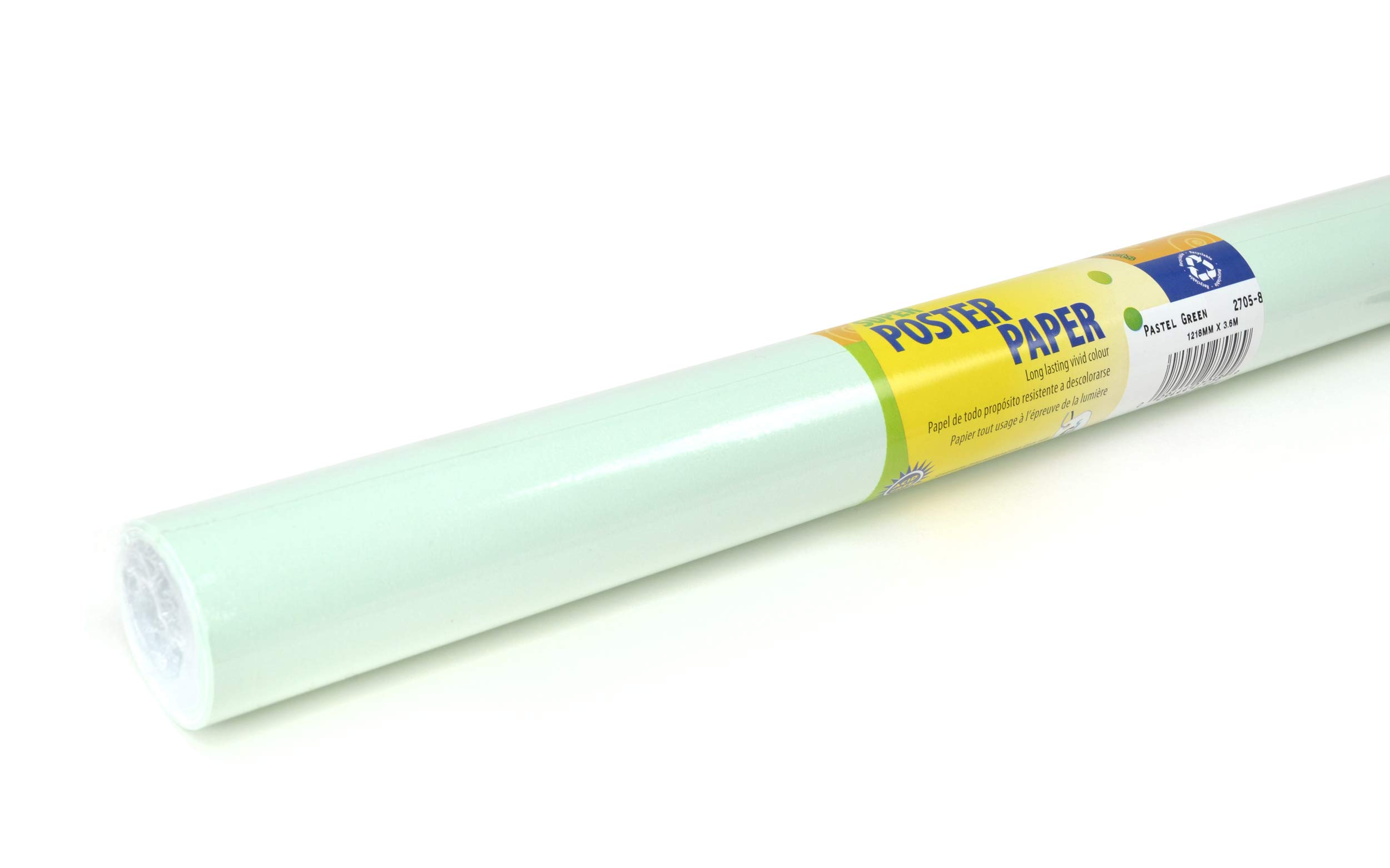 Pastel Poster Paper Display Rolls for School, Nursery, Classroom & Kindergarten Displays: 760mm x 10m Rolls (Pastel Green)