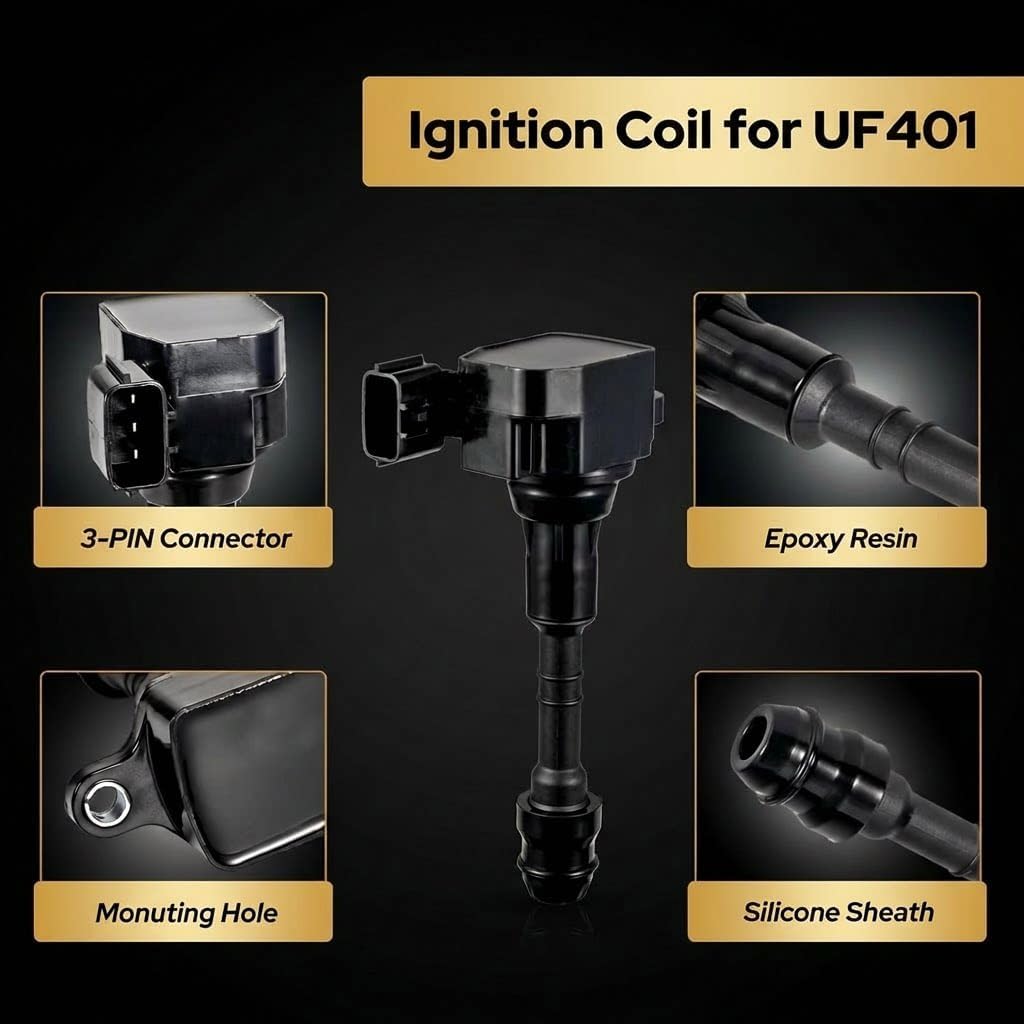 UF401 Coil pack, Set of 6 Ignition Coils Fits for 2003 2004 2005 2006 2007 2008 for Nissan 350Z/ for Infiniti FX35 G35 M35 V6 3.5 Replaces# UF401, 22448AL61C