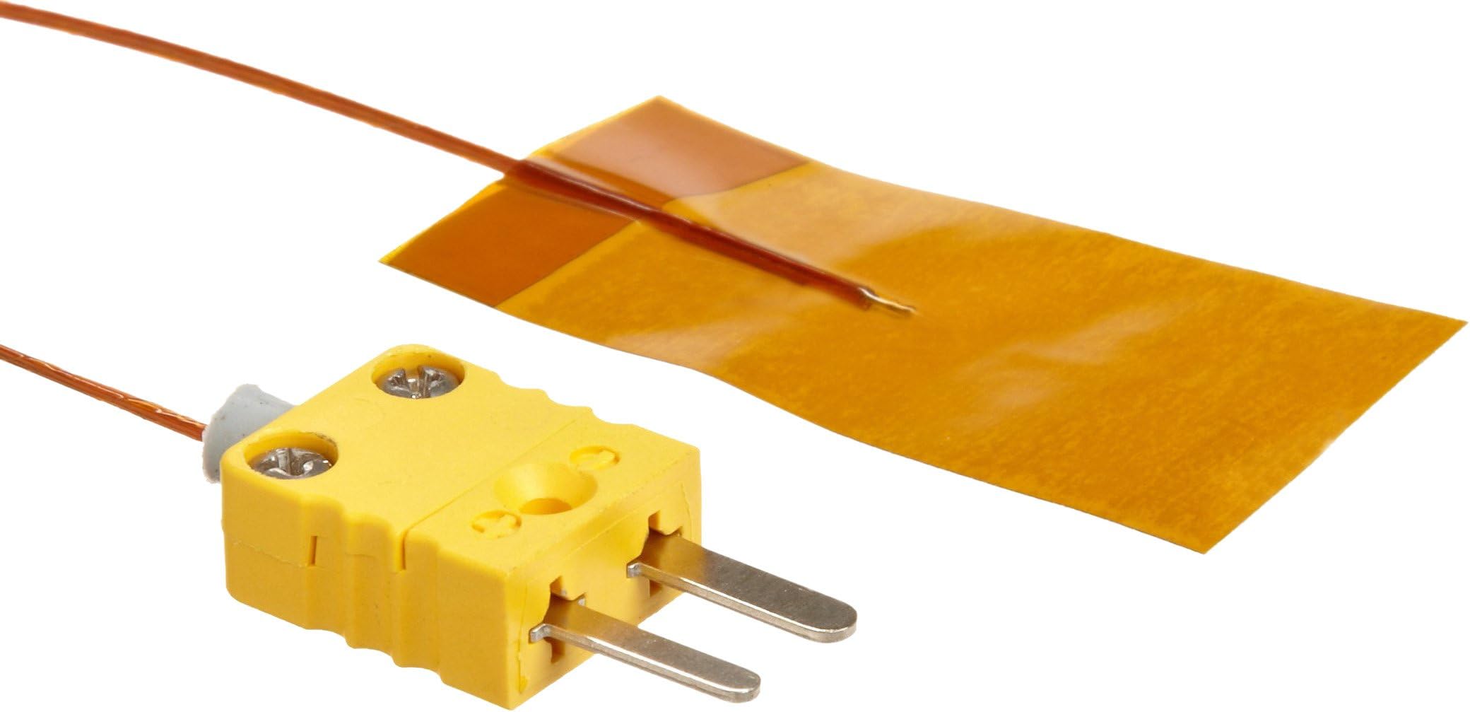 WD-08519-52 Self-Adhesive Surface Thermocouple Probe, Type K, 2 x 1 Probe Surface, 5 Wire