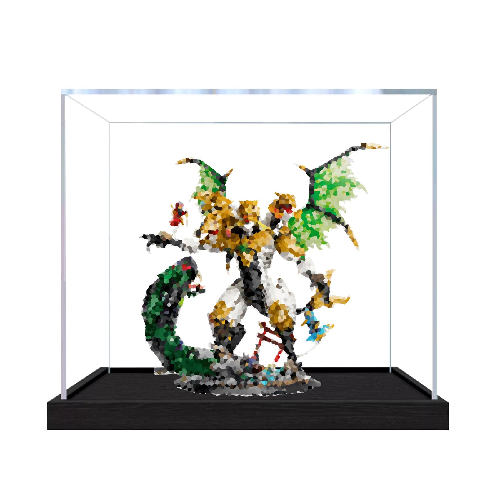 Dustproof acrylic Display Case for Le-go 71872 Dragon Model-display box only (StyleA 3mm)