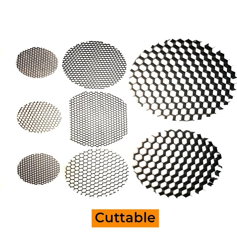 10 pièces LED lumière douce ombre capot Downlight projecteur rond nid d'abeille maille couverture noir Anti-éblouissement lumière Anti-éblouissante en aluminium(23mm