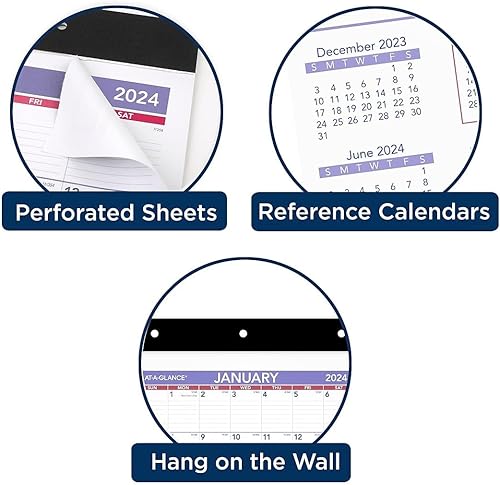 Miniatura 5 de AT-A-GLANCE - Calendario mensual de pared 2024 de 11 x 8 pulgadas (PM09RP-28-24)