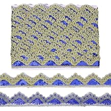 Navy Blue Sequins Lace Trim Beaded Lace Ribbon Applique Supplies for Sewing Clothing Craft Party Dress10Yards