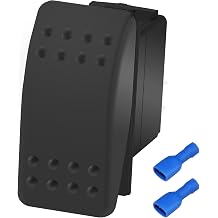 DaierTek 12V Waterproof Toggle Switch 12V 20A SPST 2Pin On/Off Heavy Duty Marine Rocker Switch for Boat ATV RZR RV Car