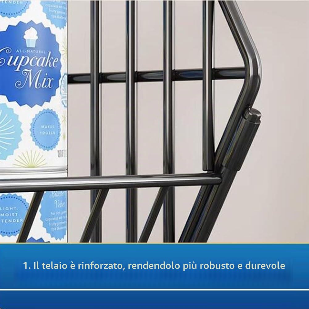 Cesto Di Verdure Da Frutta, Carrello Impilabile Del Cesto Del Filo Metallico Scaffali Promozionali Per Supermercati Multistrato Espositore Rack Per Farmacia Per La Cucina ufficio Domestico ( Colore :