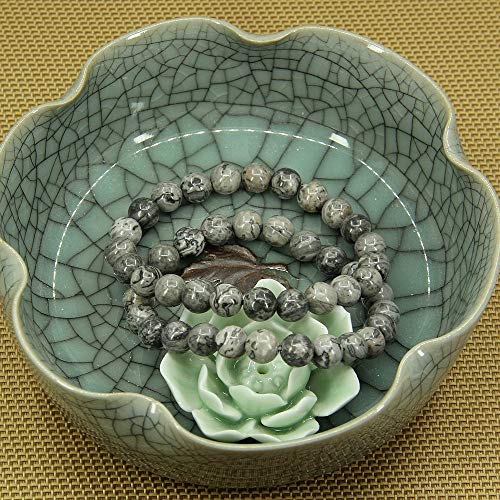 Angelstones Handmade Gem Semi Precious Gemstone 8mm Round Beads Stretch Bracelet 7" Unisex4