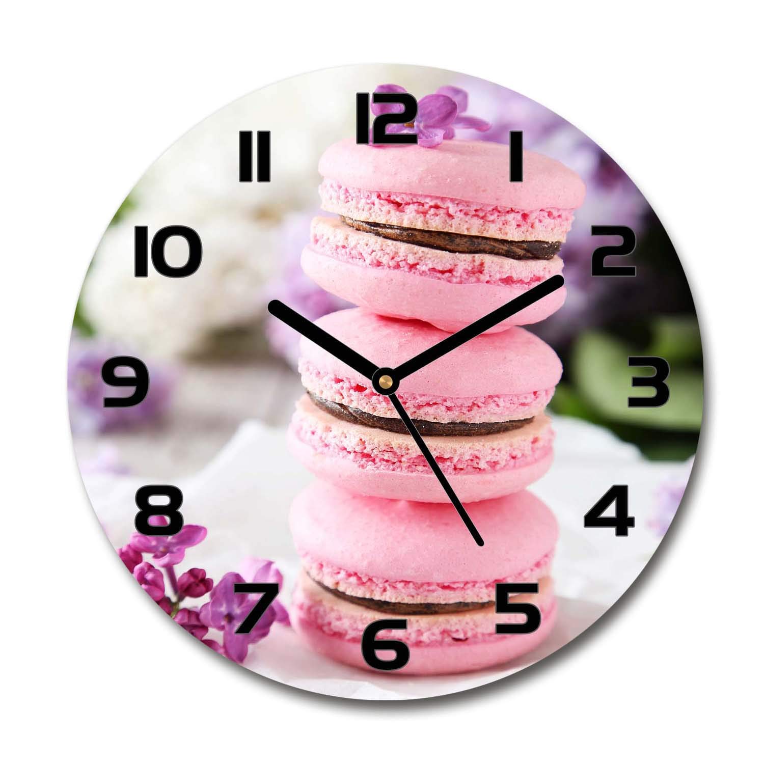 Horloge en verre rond 30cm idéale pour décorer un salon design avec style et calme