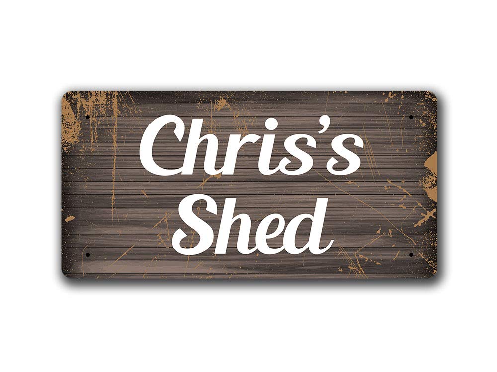 McMug - Chris's Shed - Metal Sign, Decorative Sign, 200mm x 100mm