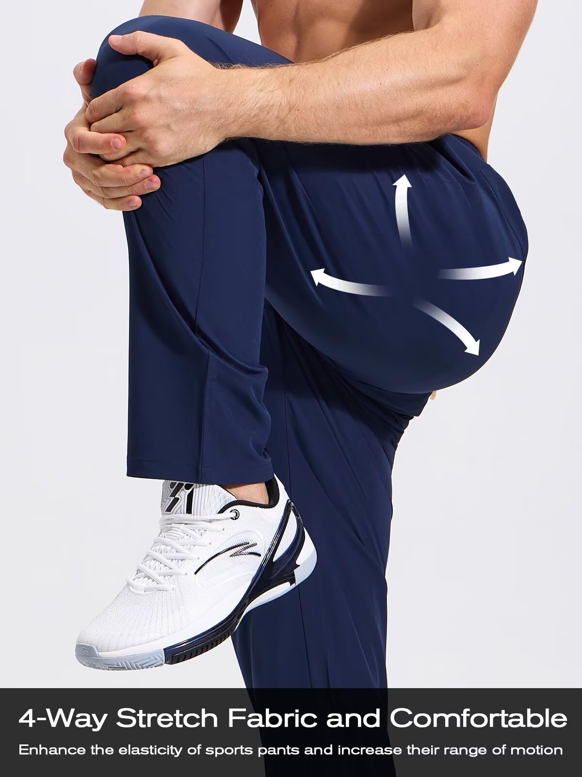 Gaiatiger Pantalones de Chándal para Hombre Ligeros Transpirables Running Jogger con Bolsillos Cremallera