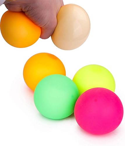 Paquete de 4 bolas para aliviar el estrés, bolas blandas suaves, bolas elásticas para aliviar el estrés, ayuda de enfoque para la ansiedad, TDAH,