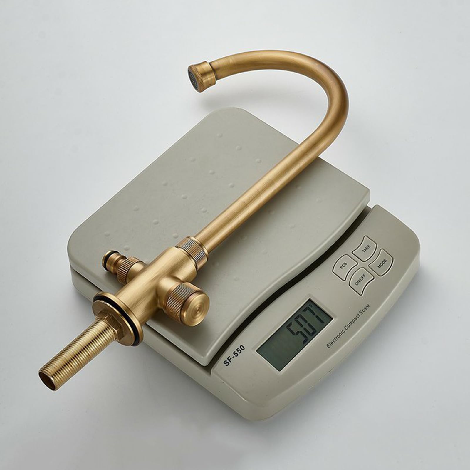 Grifo con Doble Salida De Agua para Lavadora Mezclador Lavabo De Latón Monomando Solo Agua Fría,Negro