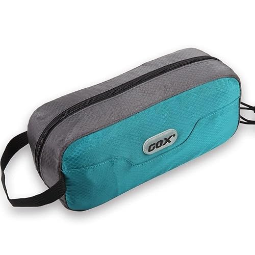 GOX Neceser de viaje pequeño, estuche Dopp Kit para hombres, bolsa organizadora multifunción (turquesagris)