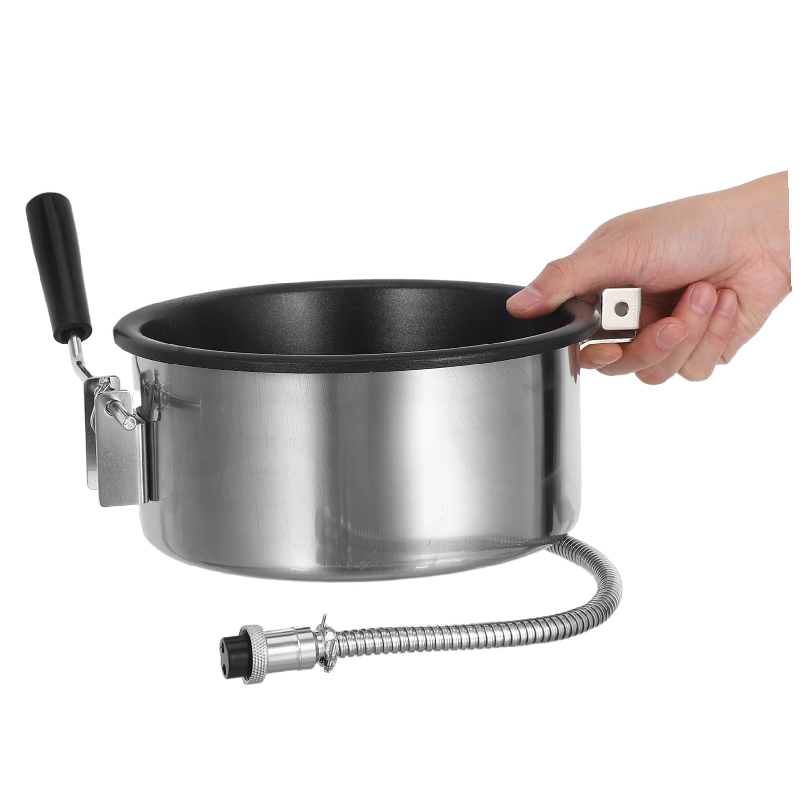 Popcorn Kessel 8 Oz aus Edelstahl und Aluminium für Popcornmaschine | Ersatzteil, Gleichmäßige Erwärmung, Platzsparendes Design, für Festivals und Familienfilmabend