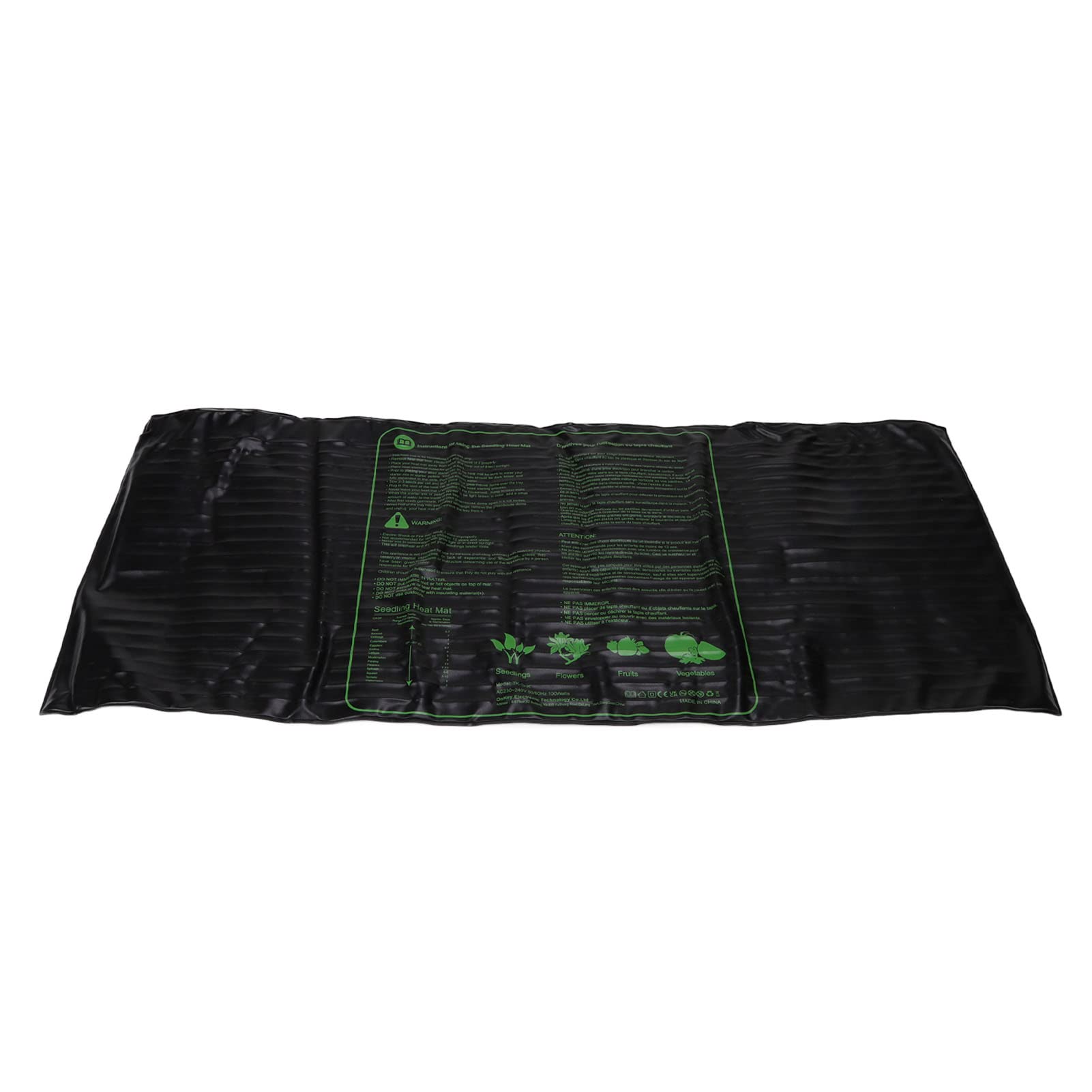 Fdit Sämlings-Heizmatte, Wasserdichtes Pflanzensamen-Keimungs-Heizkissen, 120 X 50 Cm, Flexibles, Langlebiges PVC-Silikon für Gartengewächshäuser mit Sicherer Technologie Zum (EU-Stecker 220–240 V)