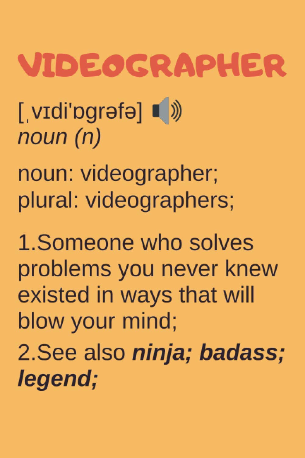 Videographer Gifts: Blank Lined Notebook Journal Diary Paper, a Funny and Appreciation Gift for Videographer to Write in (Volume 8)