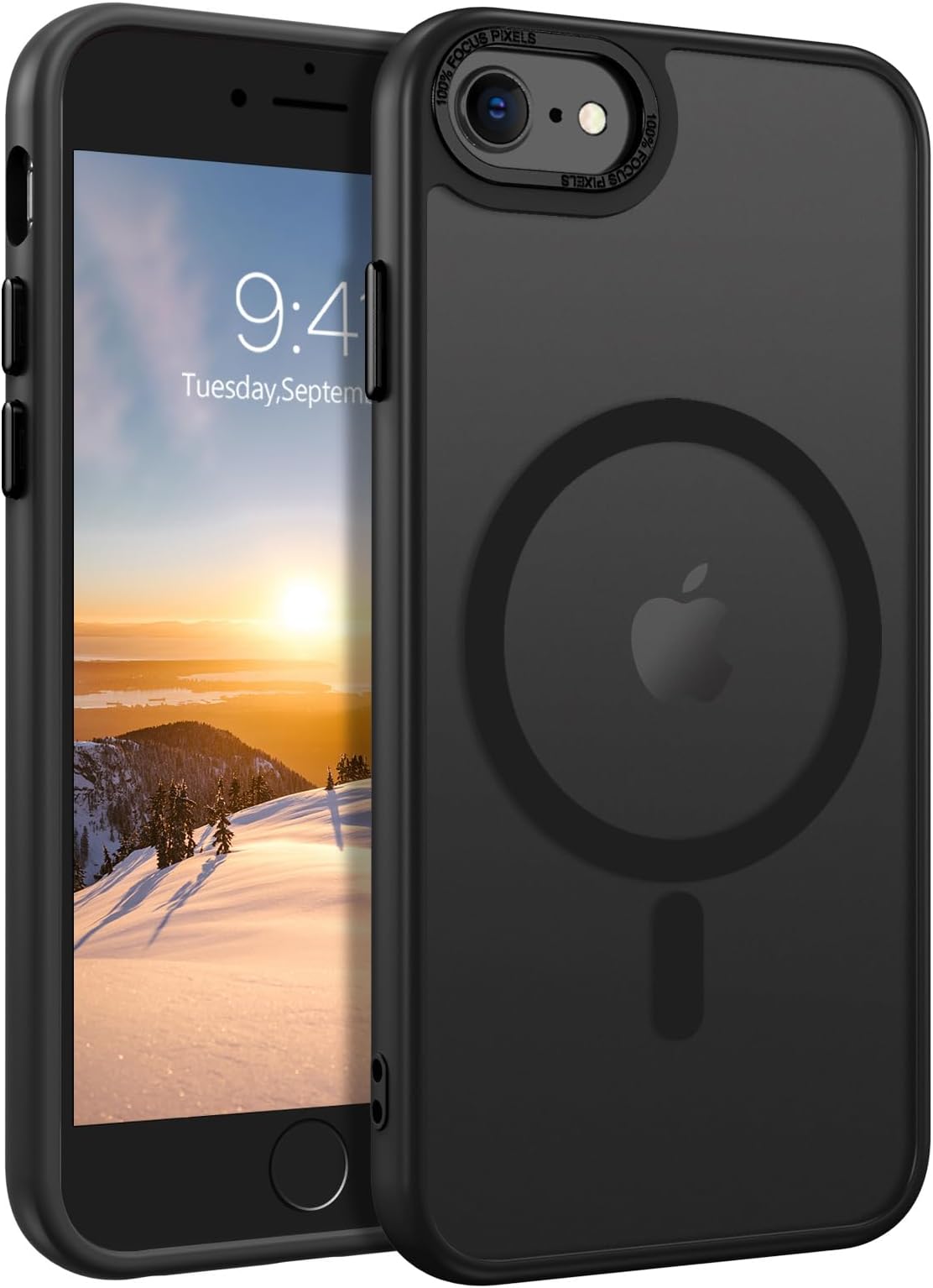 XYZ Handyhülle Für IPhone SE 2022/2020 & IPhone 8/7 – Mit Herz-Ringständer, Pink, Bling