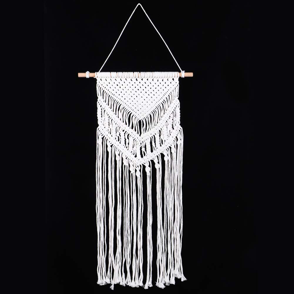 Tapiz tejido de cuerda de algodón para decoración de pared en dormitorio 7