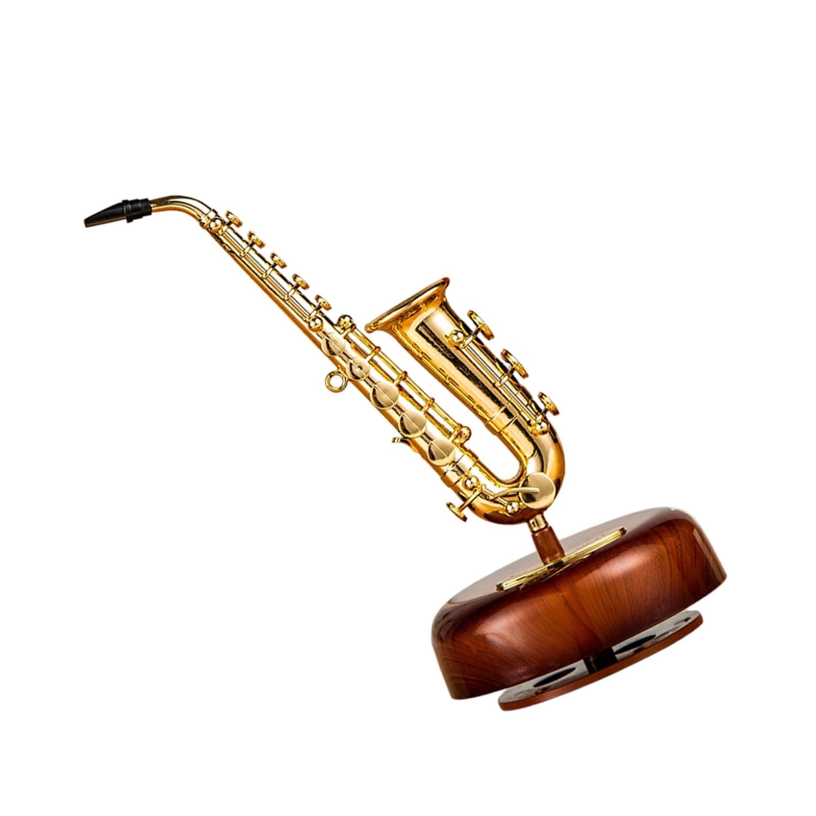 ZXFJYUIP Classical Trumpet Saxophone French Horn Musical Instrument Study Room Decoration Music Box(Saxophone)