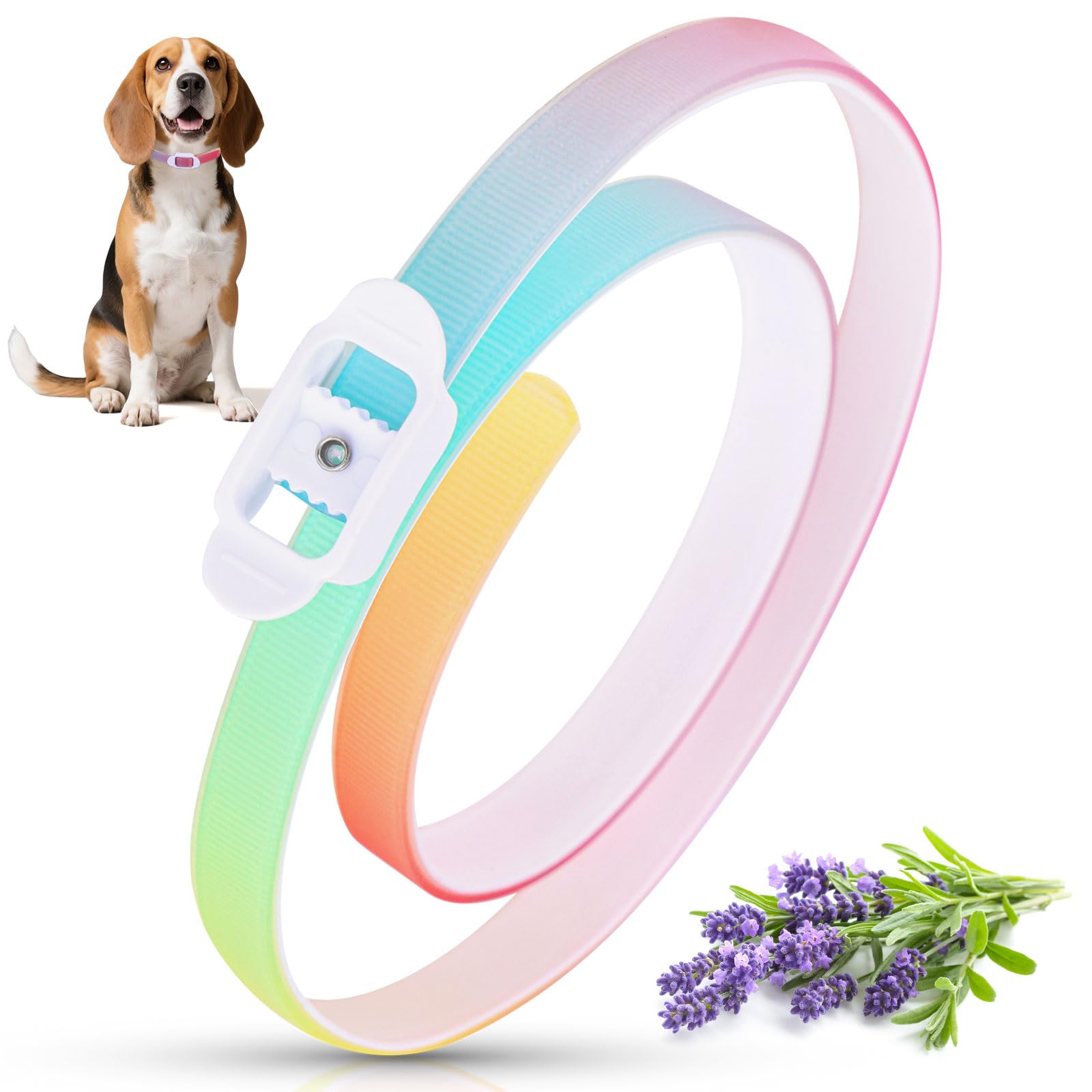 Collare Antiparassitario Per Cani, 69cm Impermeabile & Regolabile, Antipulci Per Cani Previene la Leishmaniosi Efficace 8 Mesi Colorato