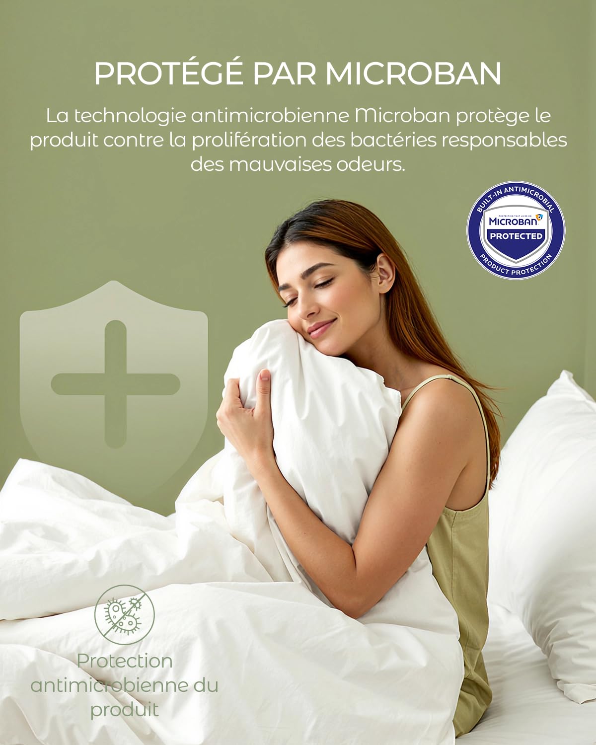 FAUNNA Housse de Couette Anti-acariens et Anti-allergènes, 100% Coton | Avec fermeture éclair pour protéger contre les acariens et les punaises de lit ; en blanc, pour couettes de 200 × 200 cm.
