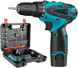 12v Cordless Screwdriver Drill with Accessories tool kit Set SUK-01945 ((Cordless_kits_01)