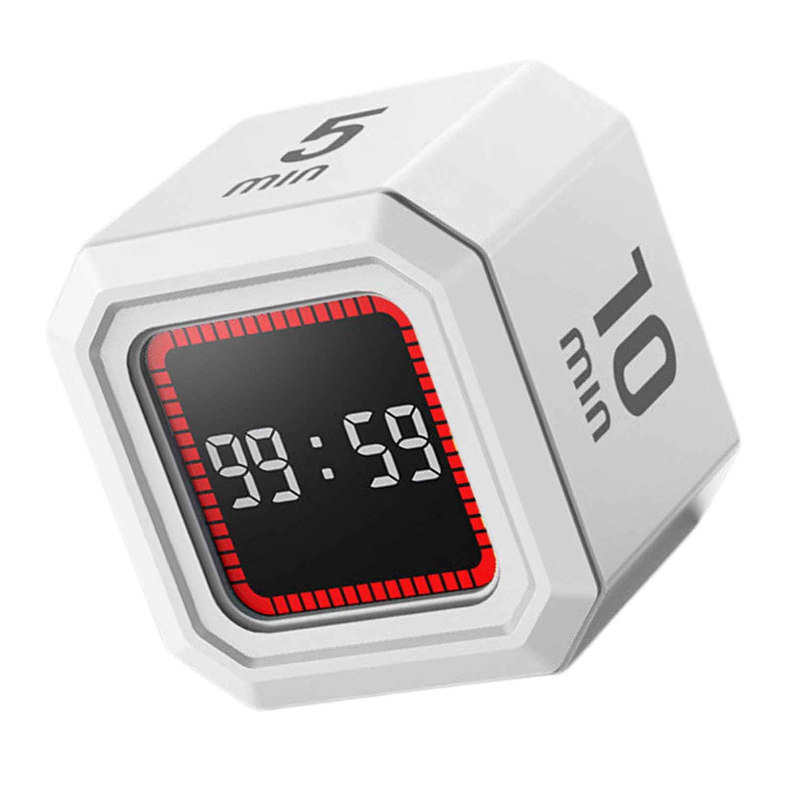 Minuteur polyvalent, blanc et rouge
