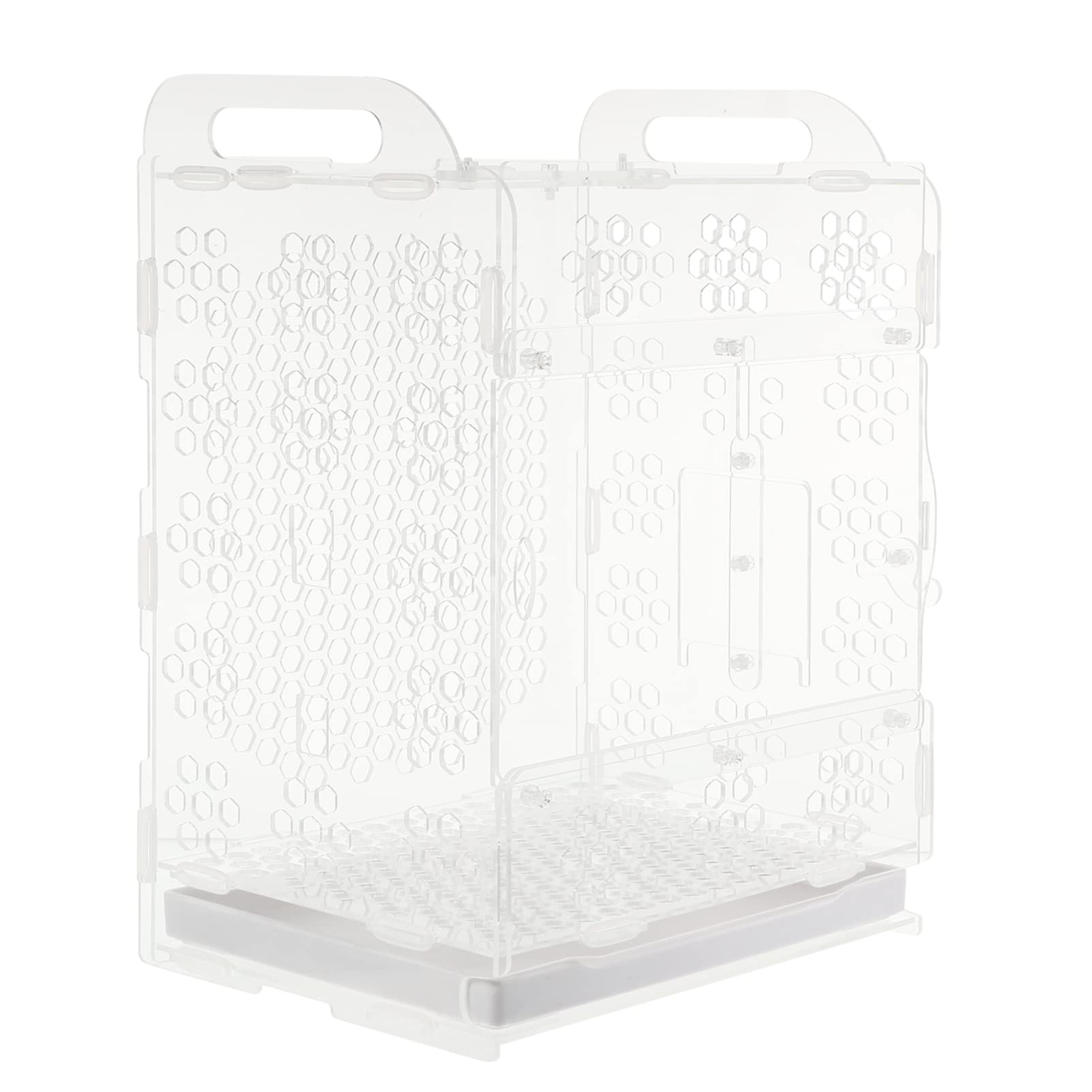POPETPOP Jaula para Loros De Acrílico Diseño Transparente con Bandeja Ideal para Aves