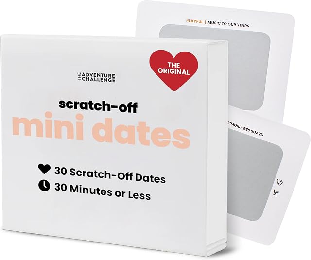 Mini Dates - Date Night Ideas for Busy Couples | 30 Meaningful Dates Under 30min | The Original Scratch-Off Date Night Game | Couples Gift