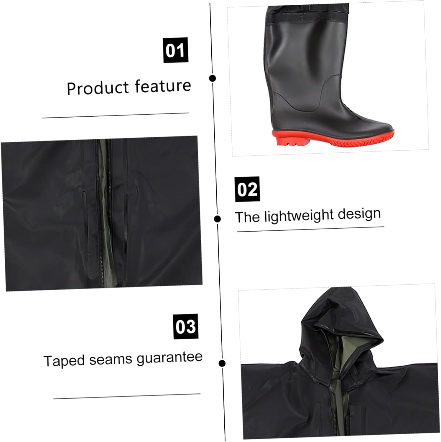 GALPADA Unisex Waders Waterproof Lightweight Fishing Waders One- Piece Full- Body Fishing Pants for Women Men Use 43