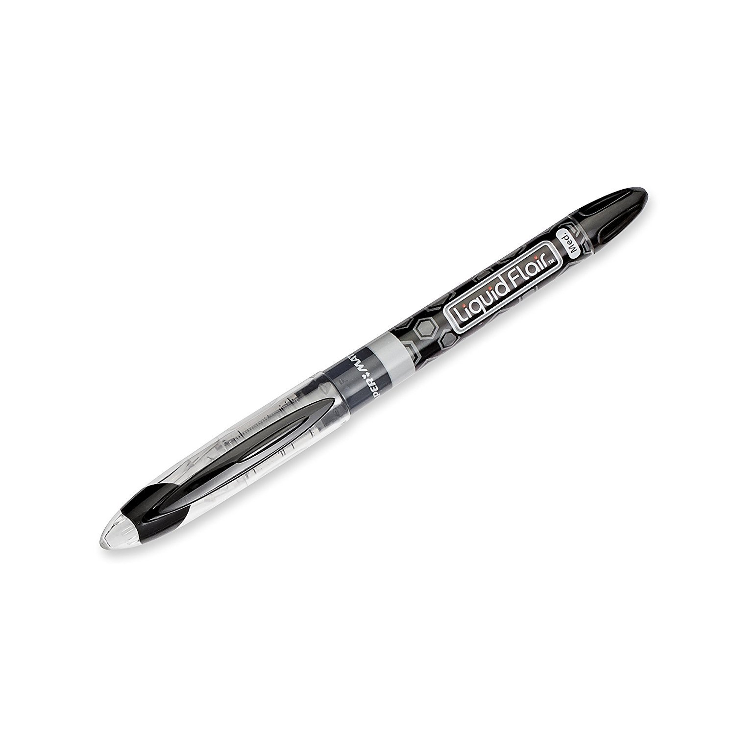 Paper Mate Liquid Flair Porous-Point Pen, Medium Tip, 12-Pack, Black (21001BH), 2 Dozens