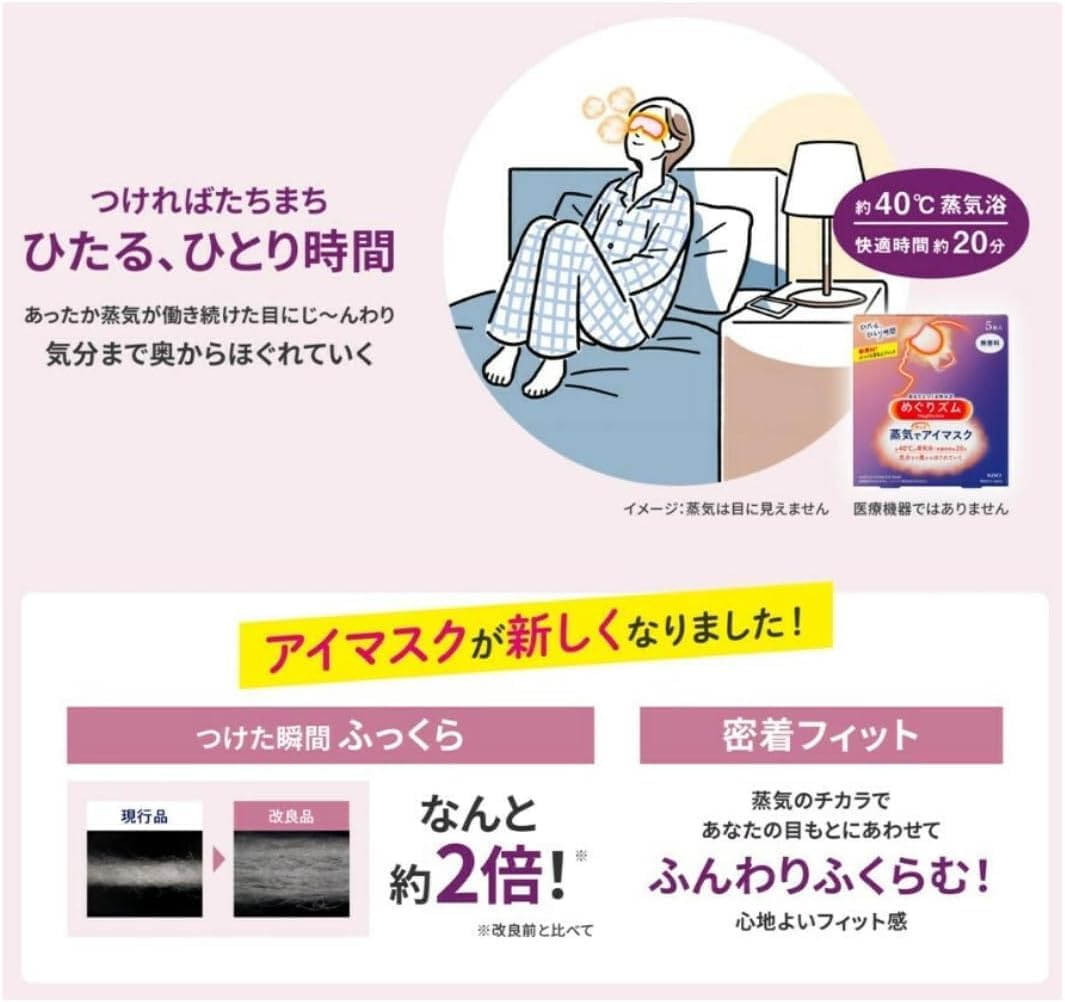 Amazon.co.jp: めぐりズム 蒸気でホットアイマスク バラエティ (無香料