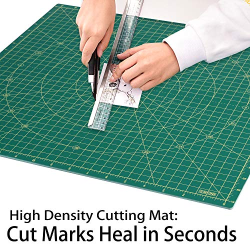 Zerro Self Healing Rotary Cutting Mat Double Sided 5-Ply 18" X 18" (17" Grid) For Quilting, Sewing… #TOP6