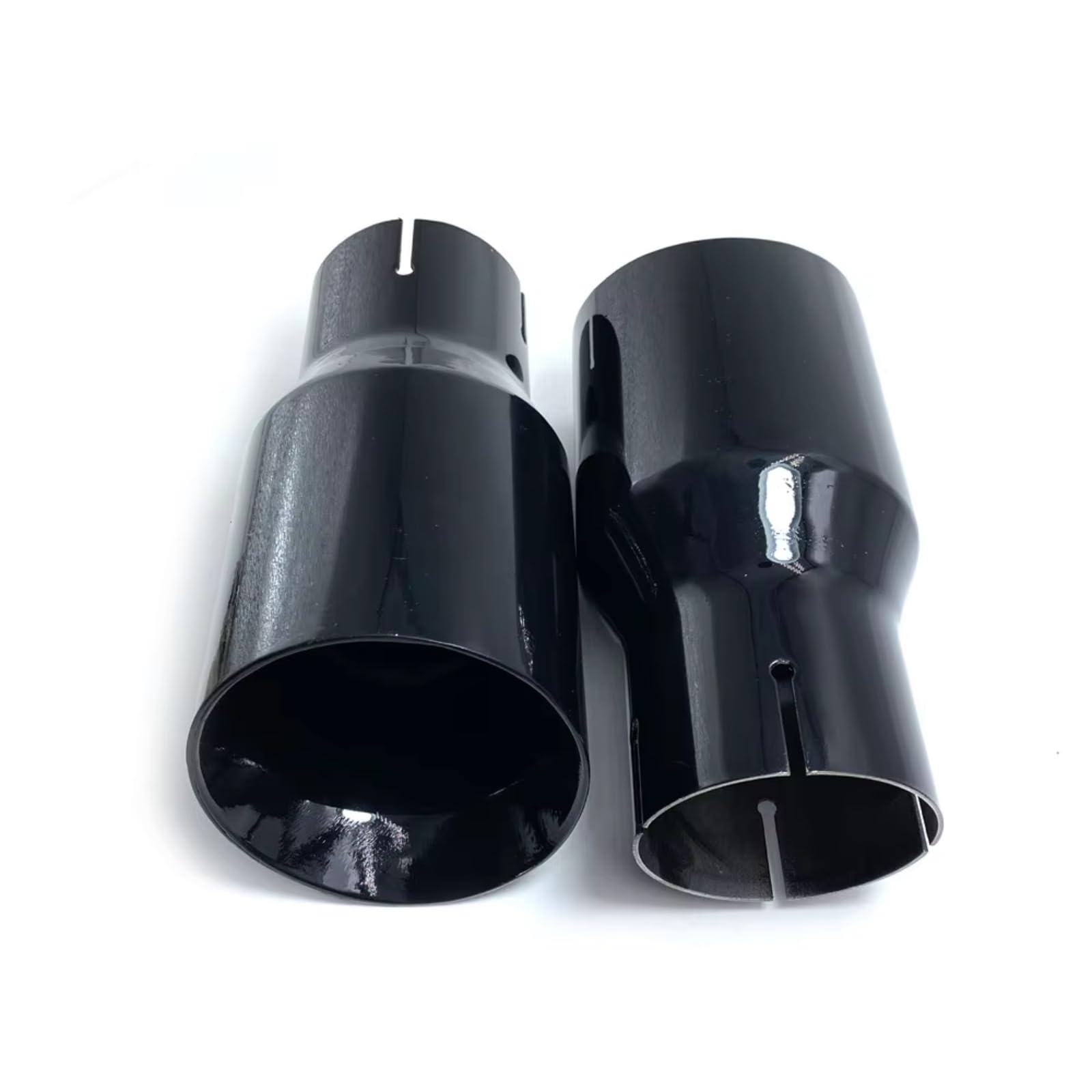 Terminales Escape Para Benz Serie Coche Modificado Acero Inoxidable Negro Brillante Tubo Escape Universal Bisel Edeg Silenciador Punta 1 Pieza(ID 60mm-OD 89mm)