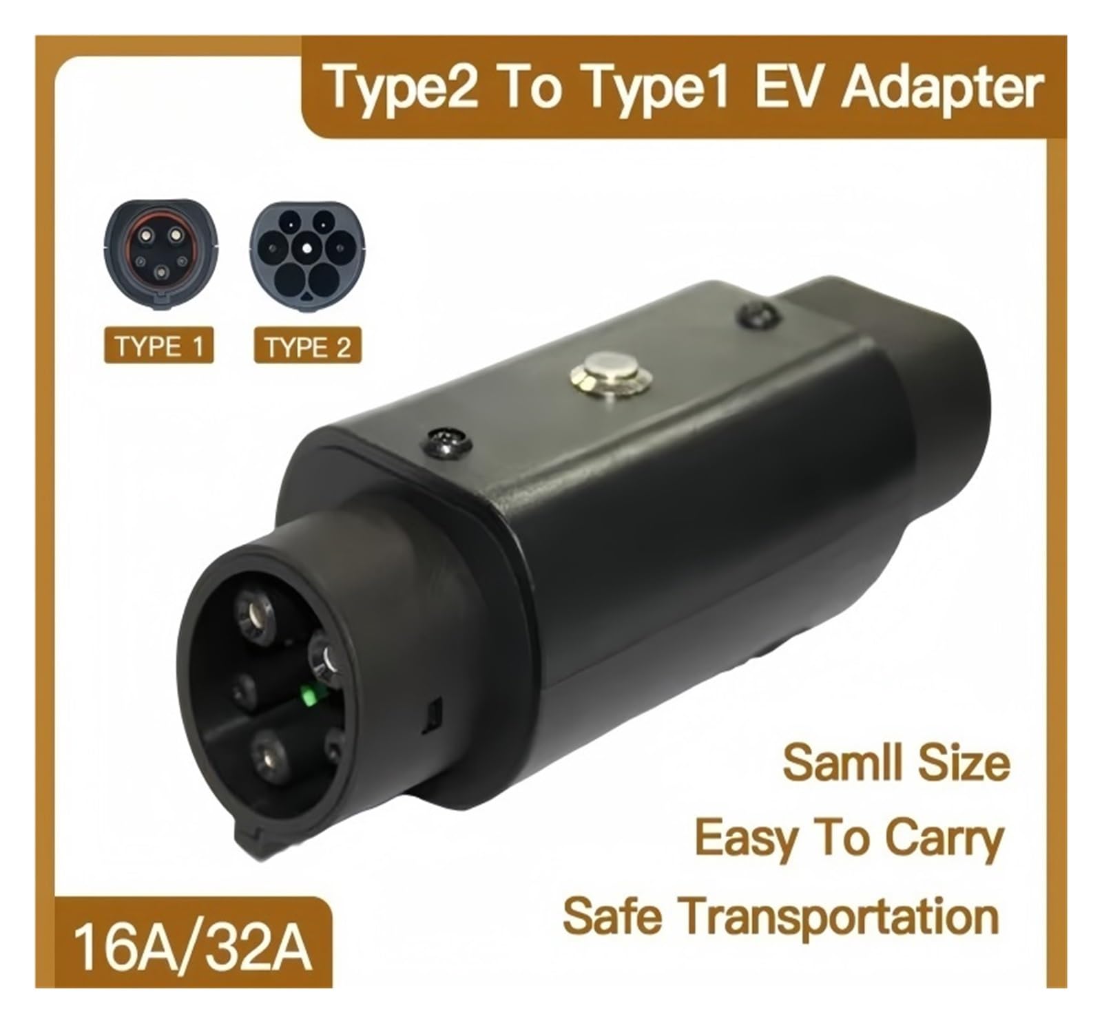 Amazon | EV アダプター IEC 62196 タイプ 2 からタイプ 1 J1772 32A