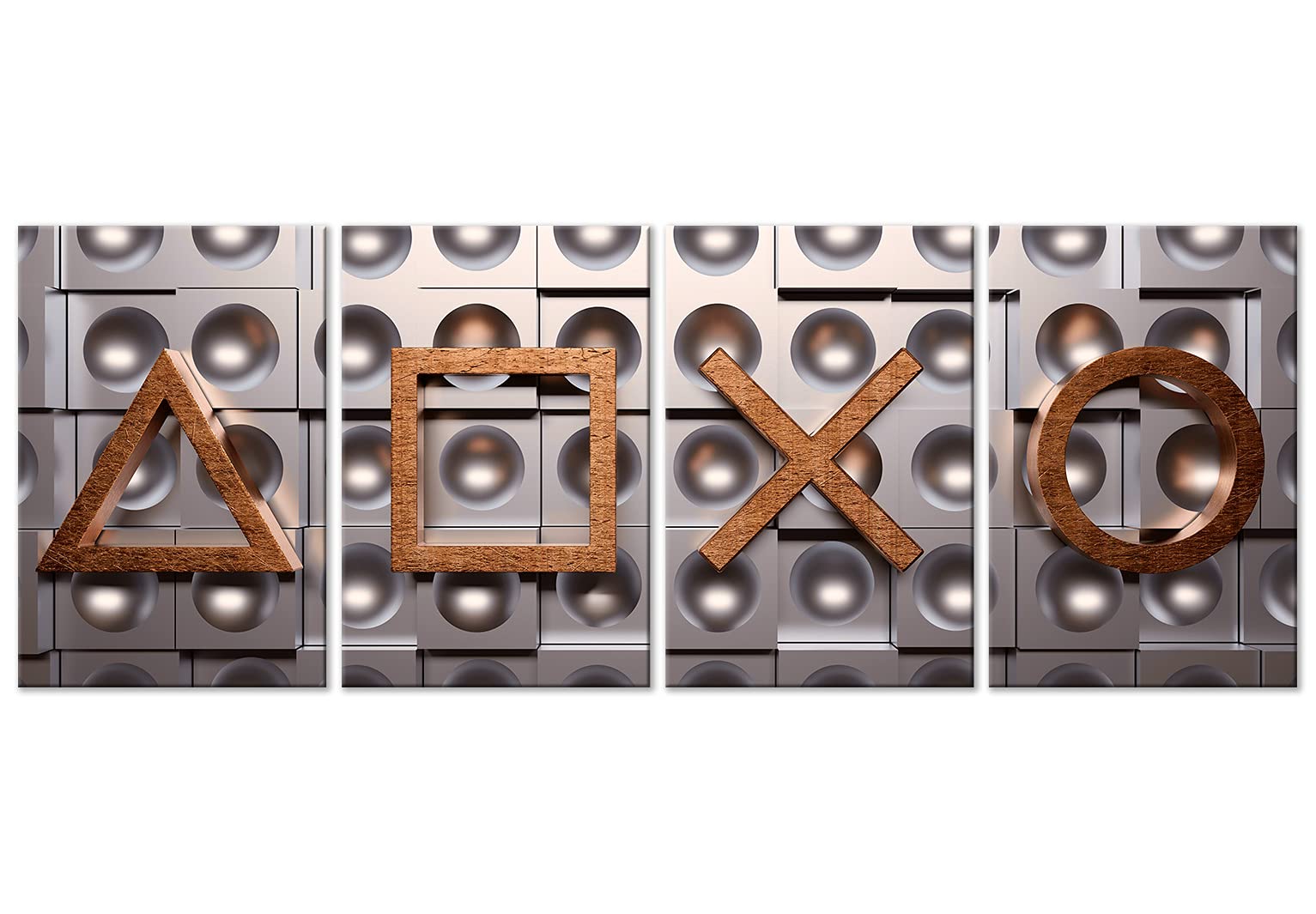 murando Cuadro Acústico para jugadores Consola 160x60 cm espuma acústica absorbe el sonido aislamiento lienzo de 4 piezas Impresión Artística Decoración de Pared Gaming 3D i-A-0192-b-i